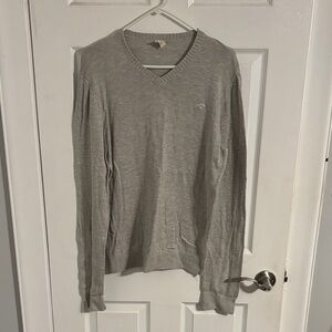 Gray V-Neck Sweater